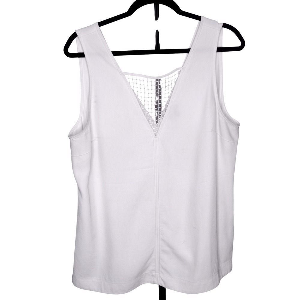 Banana Republic White Tank Top V-Neck Sleeveless Casual‎ Top SKU272